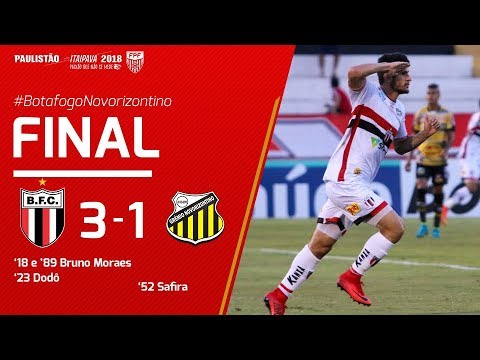 BOTAFOGO 3X1 NOVORIZONTINO - PAULISTÃO 2018 - RODADA 03