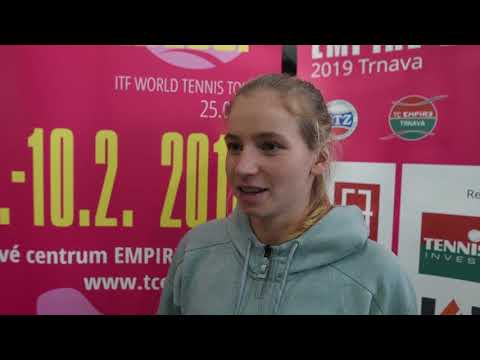 EMPIRE Women's Indoor 2019: interview, 1R, Anastasia ZARYCKA (CZE)