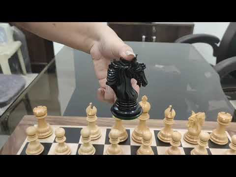 Arthur Luxury Staunton Chess Pieces Only Set -Ebony Wood- Triple Weighted - Royal Chess Mall