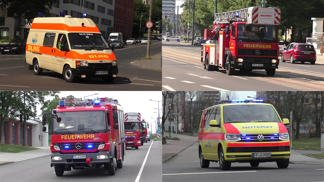 [Einsatz an der polnischen Grenze] Einsatzfahrten Zusammenschnitt aus Frankfurt (Oder)