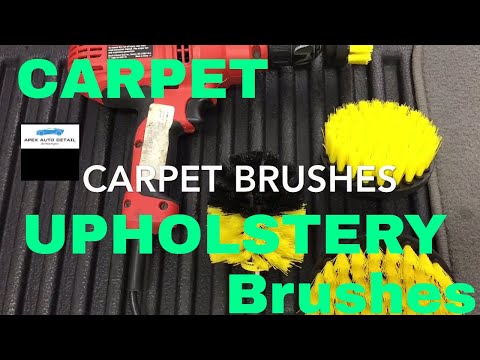 Carpet and upholstery brushes! drill scrub brush kit, hook a...