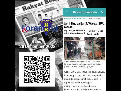 Top News Koran RB, Rabu, 20   Desember 2023