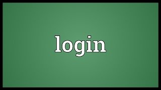 Login Meaning
