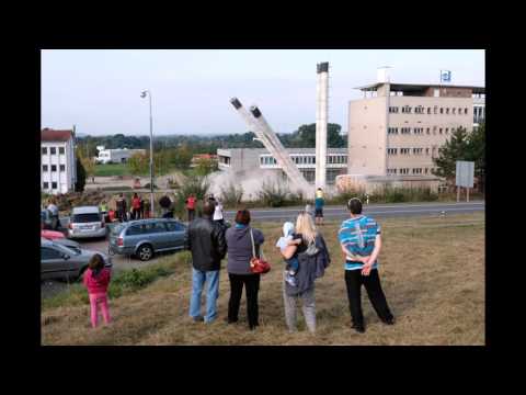 Odstřel komínů Turnov, areál Dioptry