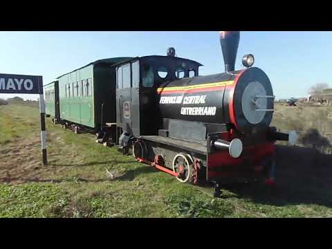 Tren llegando a Estación 1ro de Mayo (Entre Ríos) del Ferroclub central entrerriano.