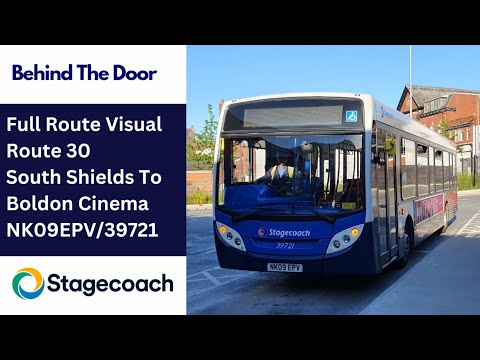 Full Route Visual | Stagecoach NE Route 30 - South Shields to Boldon Asda + Return | NK09EPV/39721