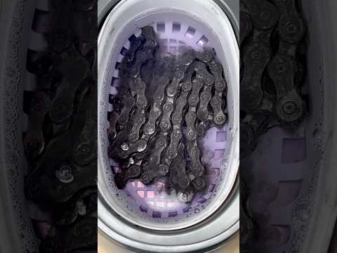 Using ultrasonic cleaner to deep clean bike chain