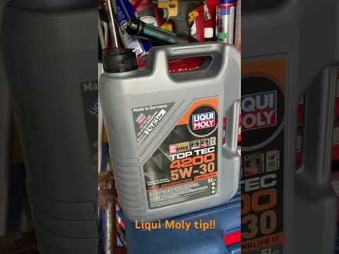 Oil change sticker on your Liqui Moly bottle