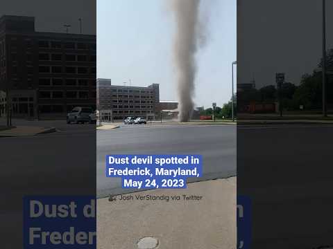 Dust devil spins up in a Maryland parking lot | #shorts #newvideo #trending #subscribe #weather