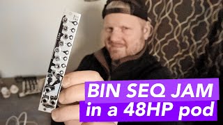 Video thumbnail for Noise Engineering Bin Seq jam in a 48HP pod by Patrick POB OBrien
