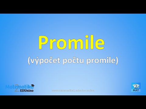 Promile - výpočet počtu promile
