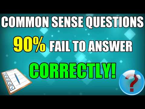 Common Sense Test - 10 Trick Questions