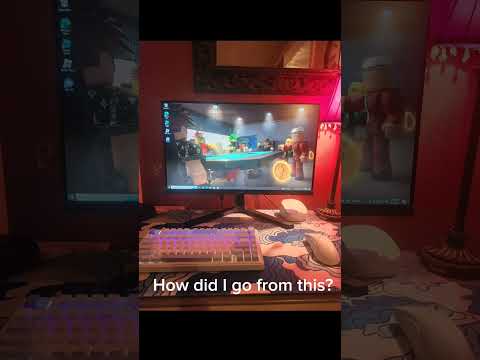 gaming setup progression from the past 2 years #gaming #gamer #setupgamer #gamesetup #roblox #mm2