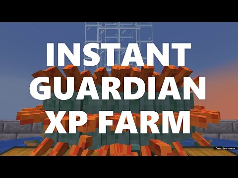 Minecraft Elegance: Instant Guardian XP Farm, No Drain (180k XP/h and 90k drops/h, Java 1.16-1.20*)