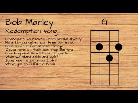 Bob Marley - Redemption song UKULELE TUTORIAL W/ LYRICS
