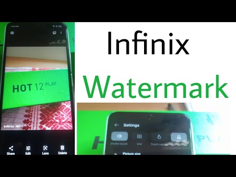 how to add watermark infinix mobile Hot 12 play | infinix mobile se kaise watermark add kare