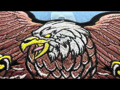 Eagle Wing Spread Iron On Patch PL6019