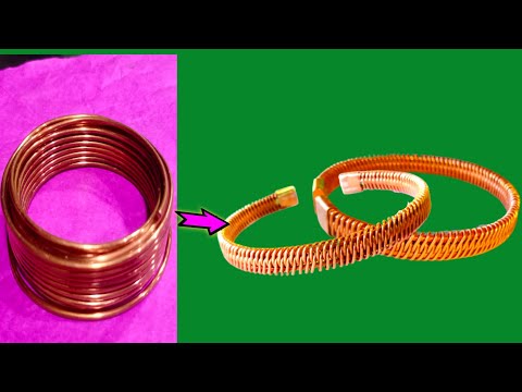 Corkscrew copper wire bracelet ! Copper wire bracelet making