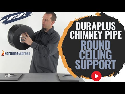 DuraPlus Chimney Pipe -  Round Ceiling Support