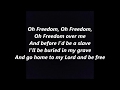 OH FREEDOM over me Civil Rights Lyrics Words text Odetta Baez Sing along song Before I’d be a Slave