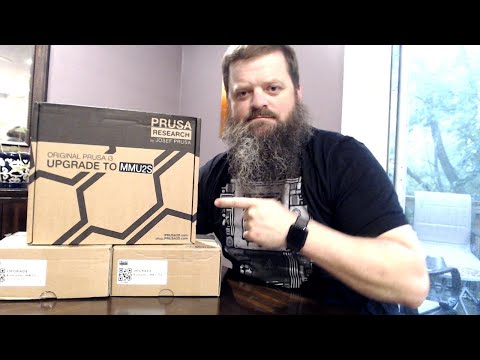 Unboxing the Prusa Mk2.5S, Mk3S, and MMU2S upgrade packages.