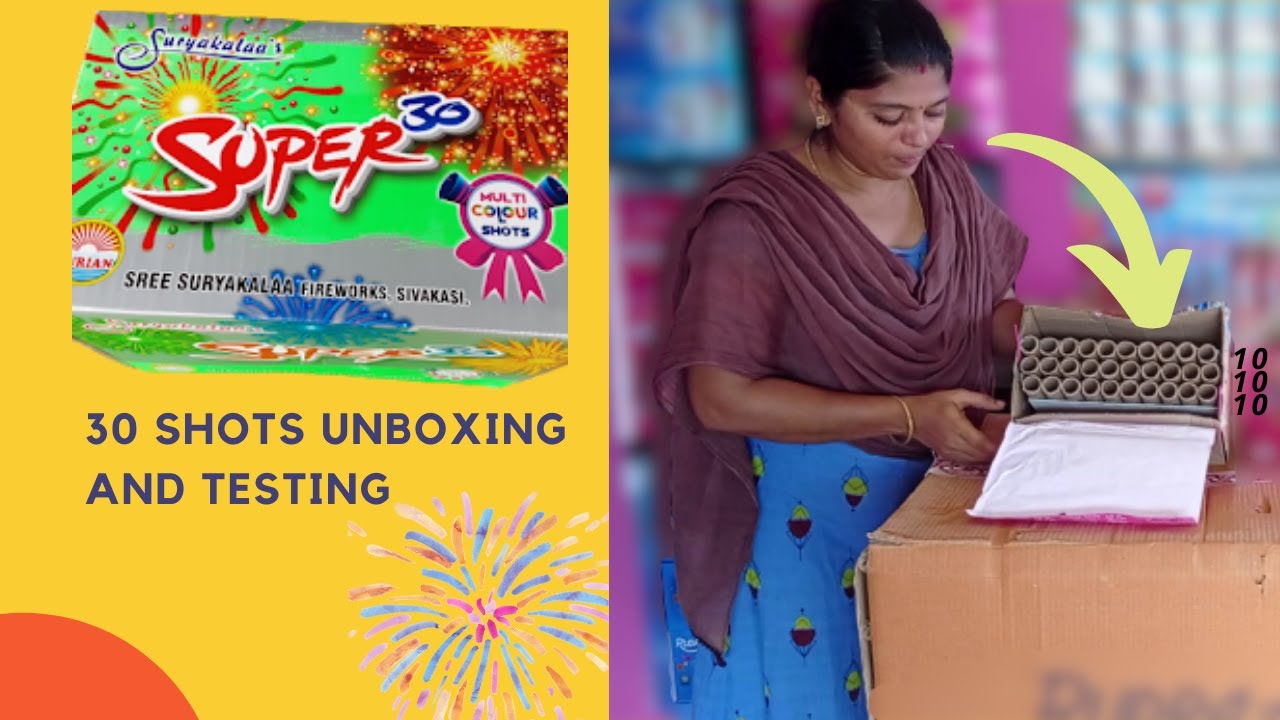 30 Shots Sivakasi Crackers Unboxing and Testing🔥|Sky shots crackers Sivakasi, india|30 shots Price