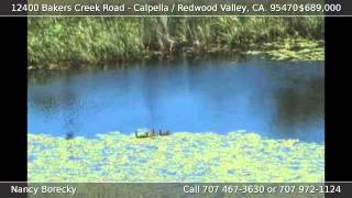 preview picture of video '12400 Bakers Creek Road Calpella / Redwood Valley CA 95470'