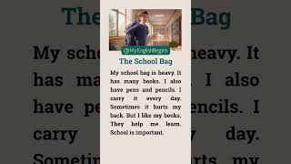 My Heavy School Bag 🎒🏋️ (Easy Shadowing) #learnenglish #speakenglish #shadowing