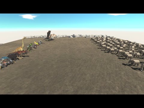 New Strongest Team vs 100 Modern Mammals Animal Revolt Battle Simulator