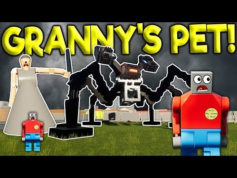 GRANNY'S NEW PET ROBOT SPIDER SURVIVAL! - Brick Rigs Challenge Gameplay - Lego Granny Survival