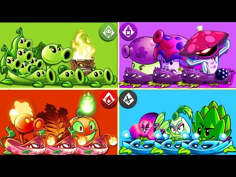 Tournament 4 Team Plants & Vine - Who Will Win? - PvZ 2 Team Plant vs Team Plant