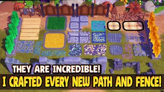 Disney Dreamlight Valley. I Crafted Every New Path and Fence. Which One is Your Favorite?