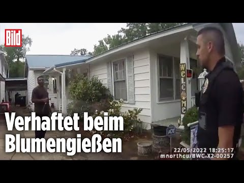 Rassismus-Debatte in den USA: Mann wird beim Blumengießen festgenommen | Bodycam-Video