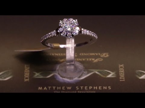 #32497 | T0.55ct | Diamond Cluster Solitaire Engagement Ring | Set in 18ct White Gold