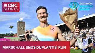 Kurtis Marschall snaps Mondo Duplantis' 40-win streak in pole vault at Diamond League Stockholm meet