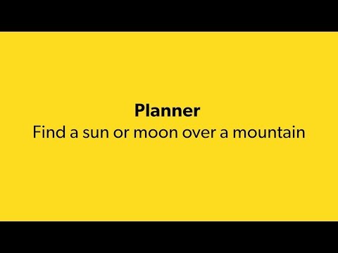 E11EN - Planner: Find A Sun Or Moon Over A Mountain