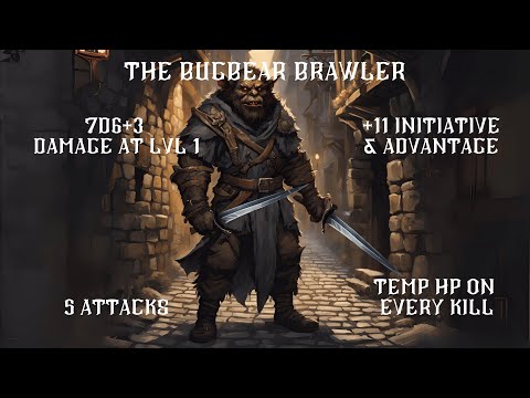 The Bugbear Brawler: Rogue/Monk [Dungeons and Dragons 2024 5th Edition Character Build]