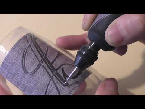 Decorare il vetro con Dremel