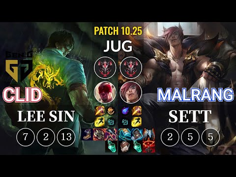 GEN Clid Lee Sin vs Malrang Sett Jungle - KR Patch 10.25