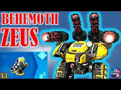 INSANE BEHEMOTH With 4 ZEUS And 3 DAMAGE Modules Gameplay - War Robots MK2 WR