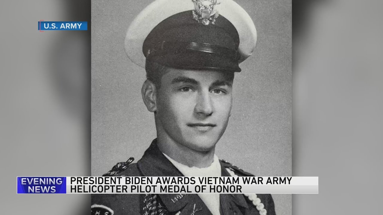 Biden awards Medal of Honor to Army helicopter pilot who rescued soldiers in a Vietnam firefight