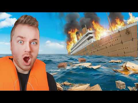 I SURVIVED The Sinking TITANIC Box Fort 100 TIMES!