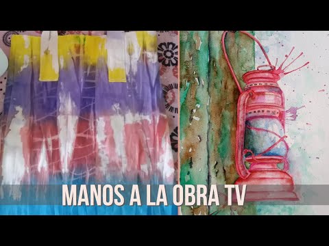 ManosalaObraTv 2020 Program 55 - Hand Dyeing - Fabric Painting - Watercolor