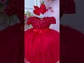 Vestido Infantil Vermelho C/ Renda e Aplique de Flores Festa - Vermelho