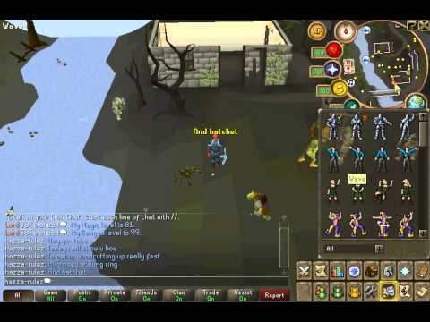 how to get your woodcutting level up on runescape