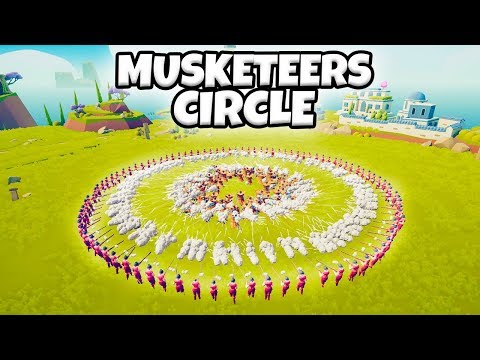 RING OF BULLETS. MUSKETEERS CIRCLE VS EVERY FACTION | TABS GAMEPLAY