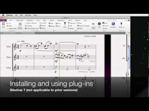 Installing and using plug-ins in Sibelius 7