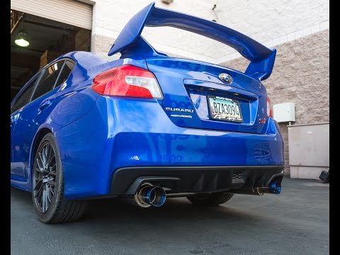 Subaru WRX STI Exhaust Sound With Agency Power Dual 4\" Titanium Tip Exhaust System