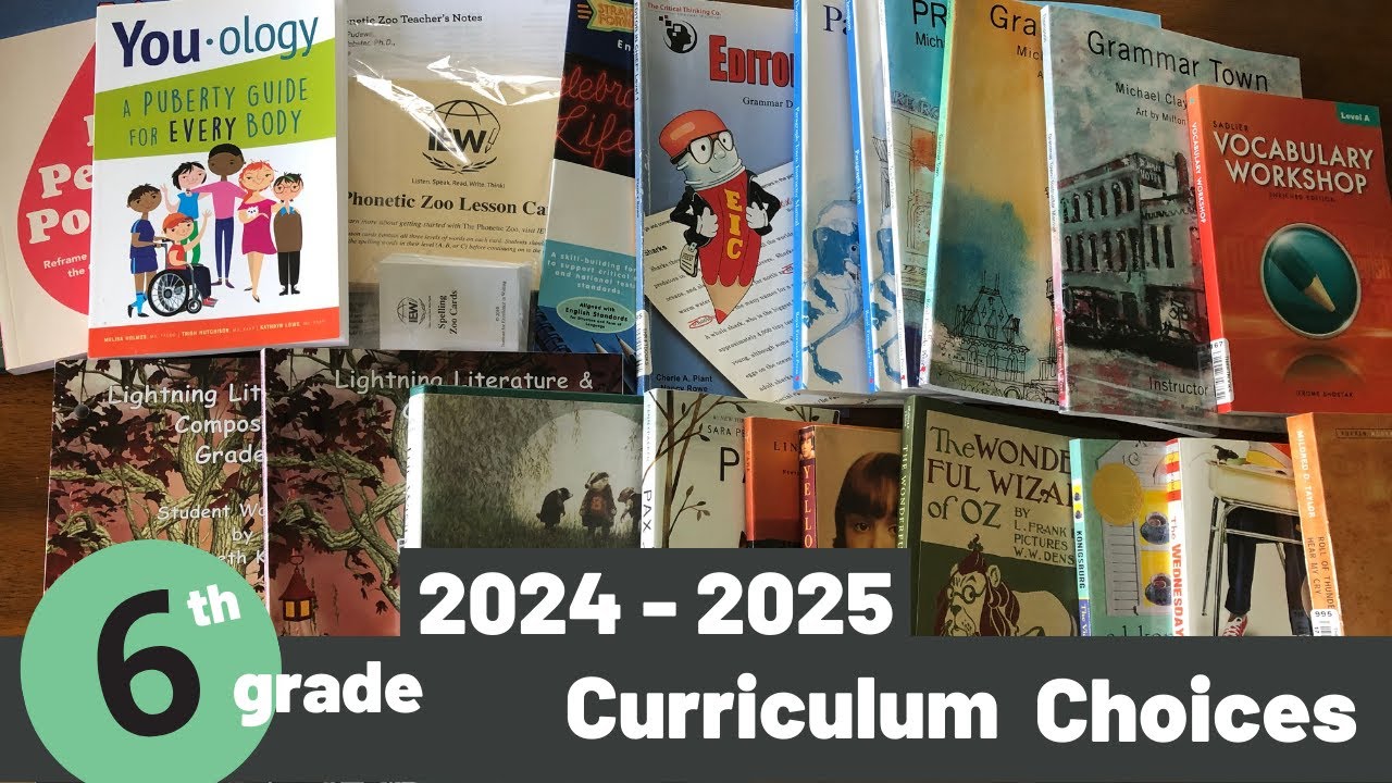 6th grade Curriculum Choices | 2024-2025 | Secular