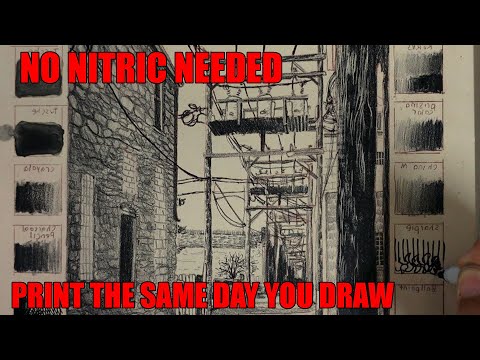 Acid-less Stone Lithography Process